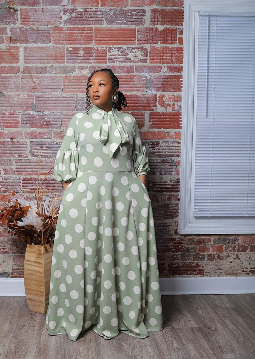 Polka Dot Grace Maxi Dress  Jazz It Up Boutique