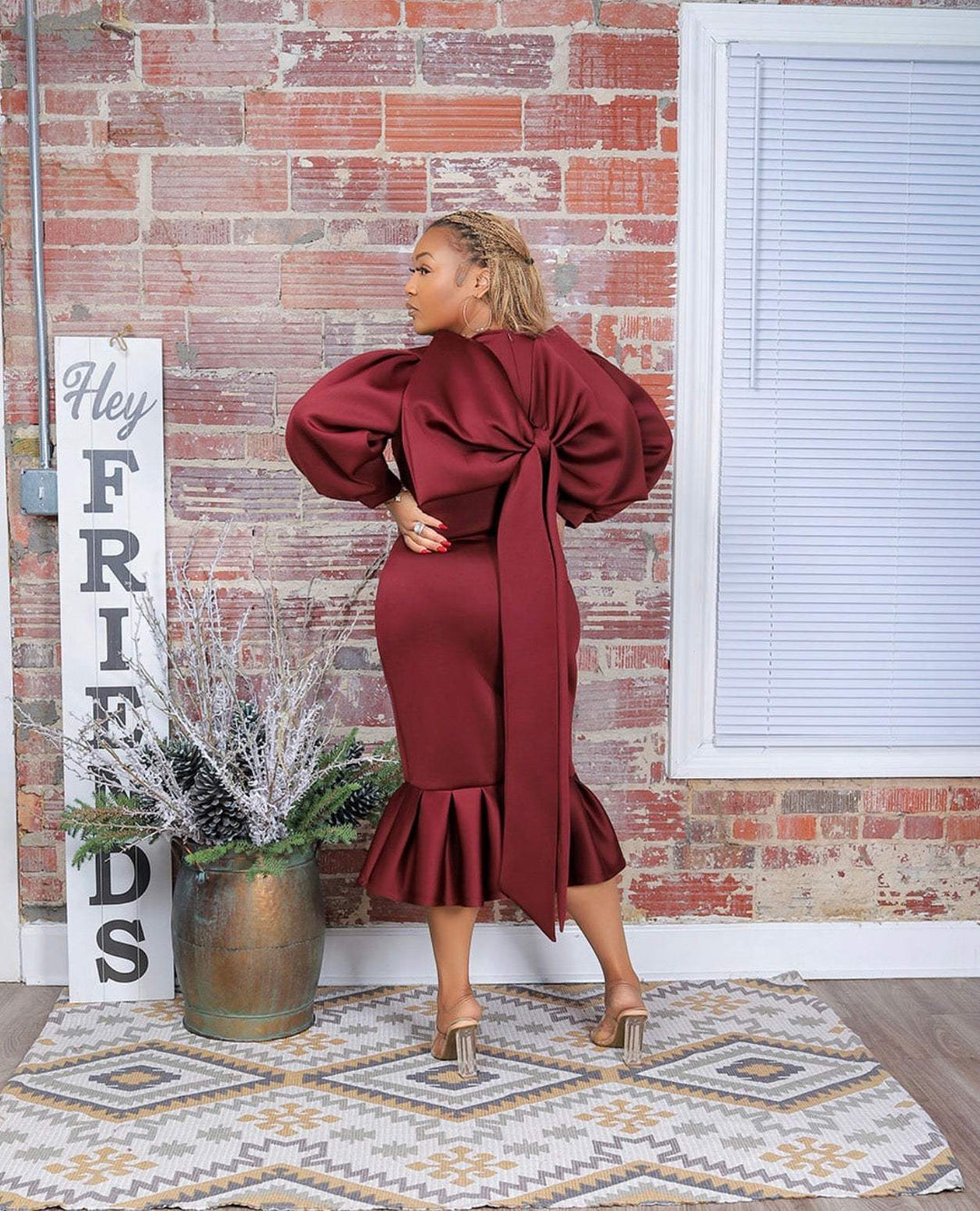 midi dress with bow Statement Bow Back Midi Dress – Jazz It Up Boutique