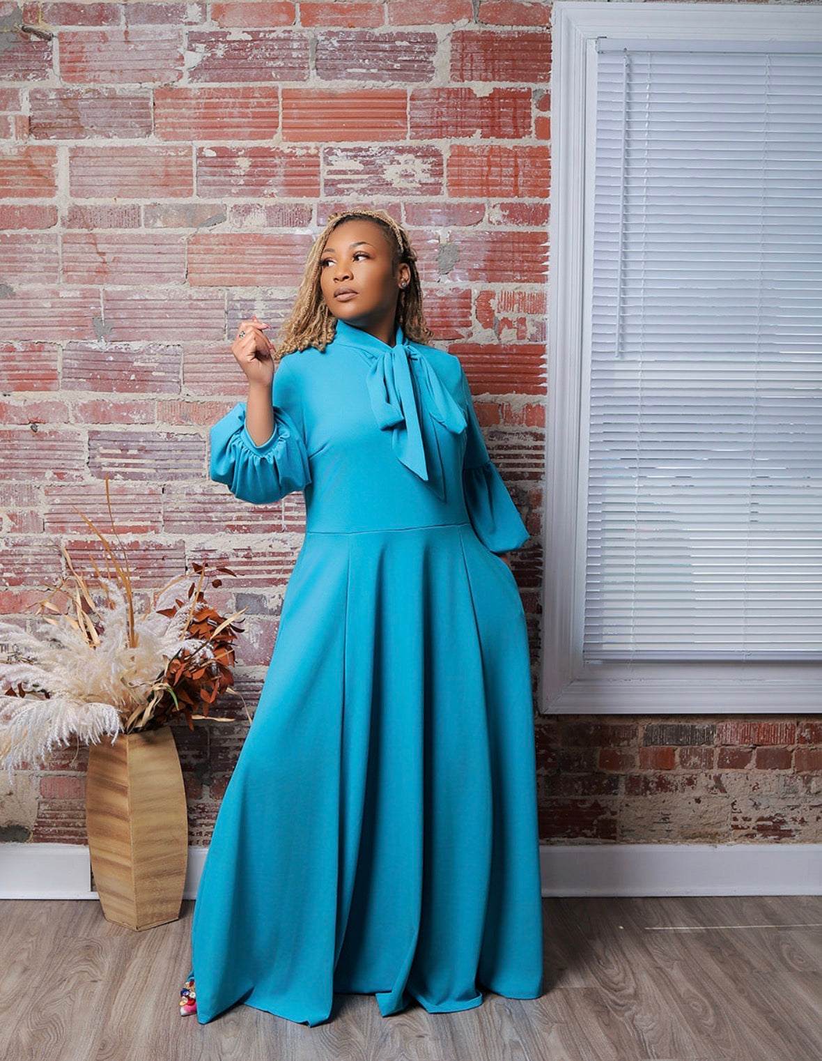 Grace & Glory Bow Maxi Dress