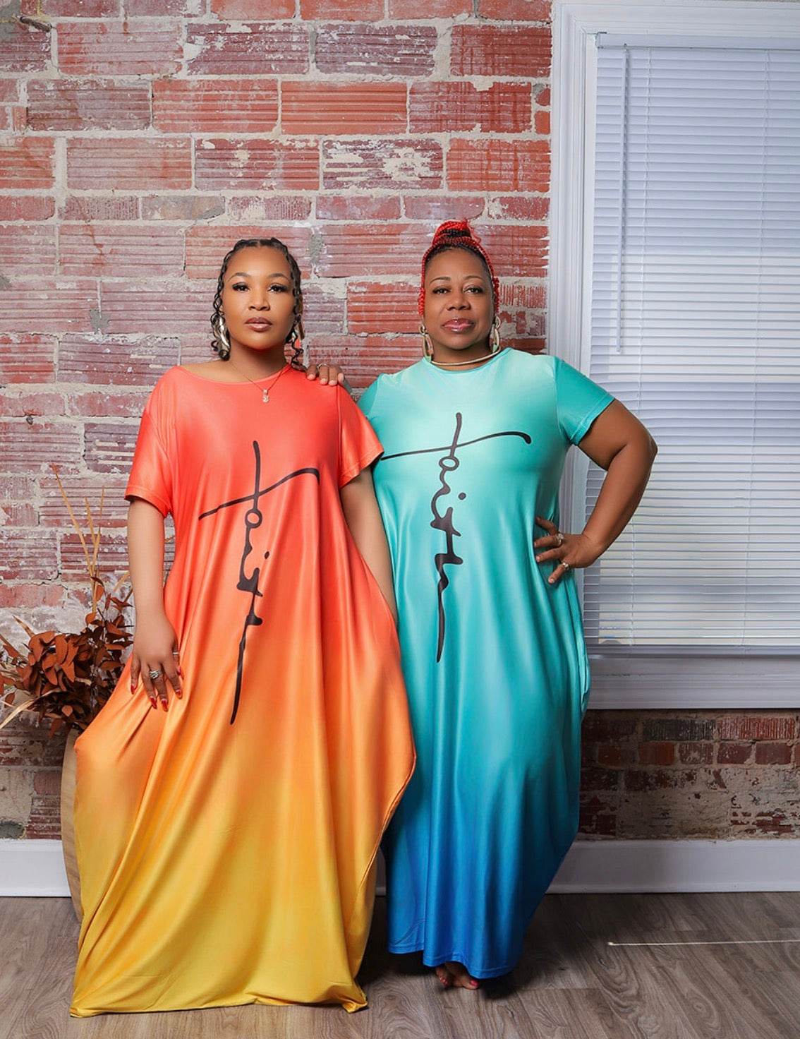 Faith Flow Ombré Maxi Dress