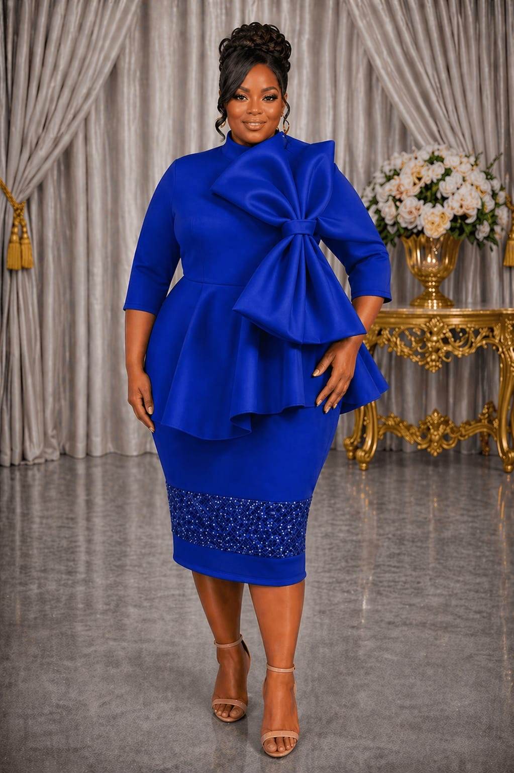 Queen Entrance Bow Peplum Dress – Jazz It Up Boutique Queen Entrance Bow Peplum Dress – Jazz It Up Boutique
