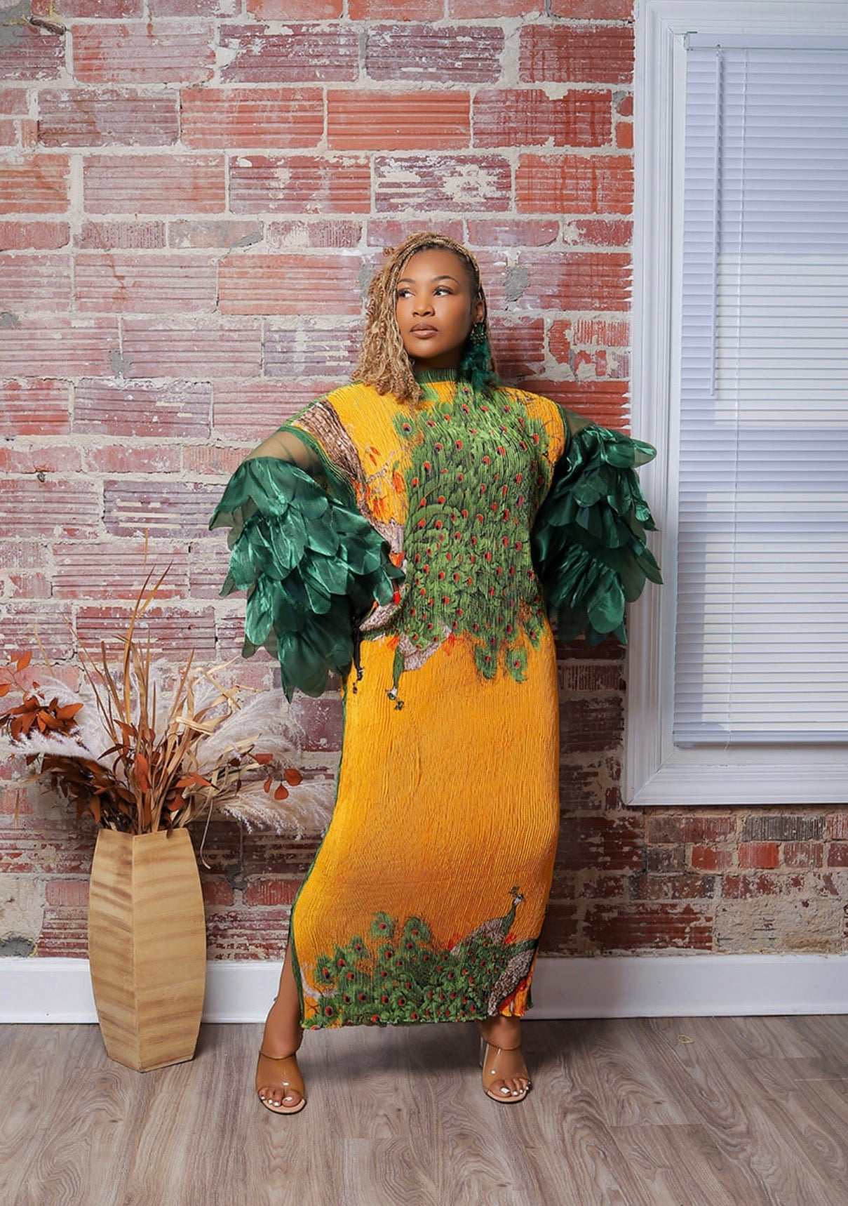Peacock Majesty Maxi Dress