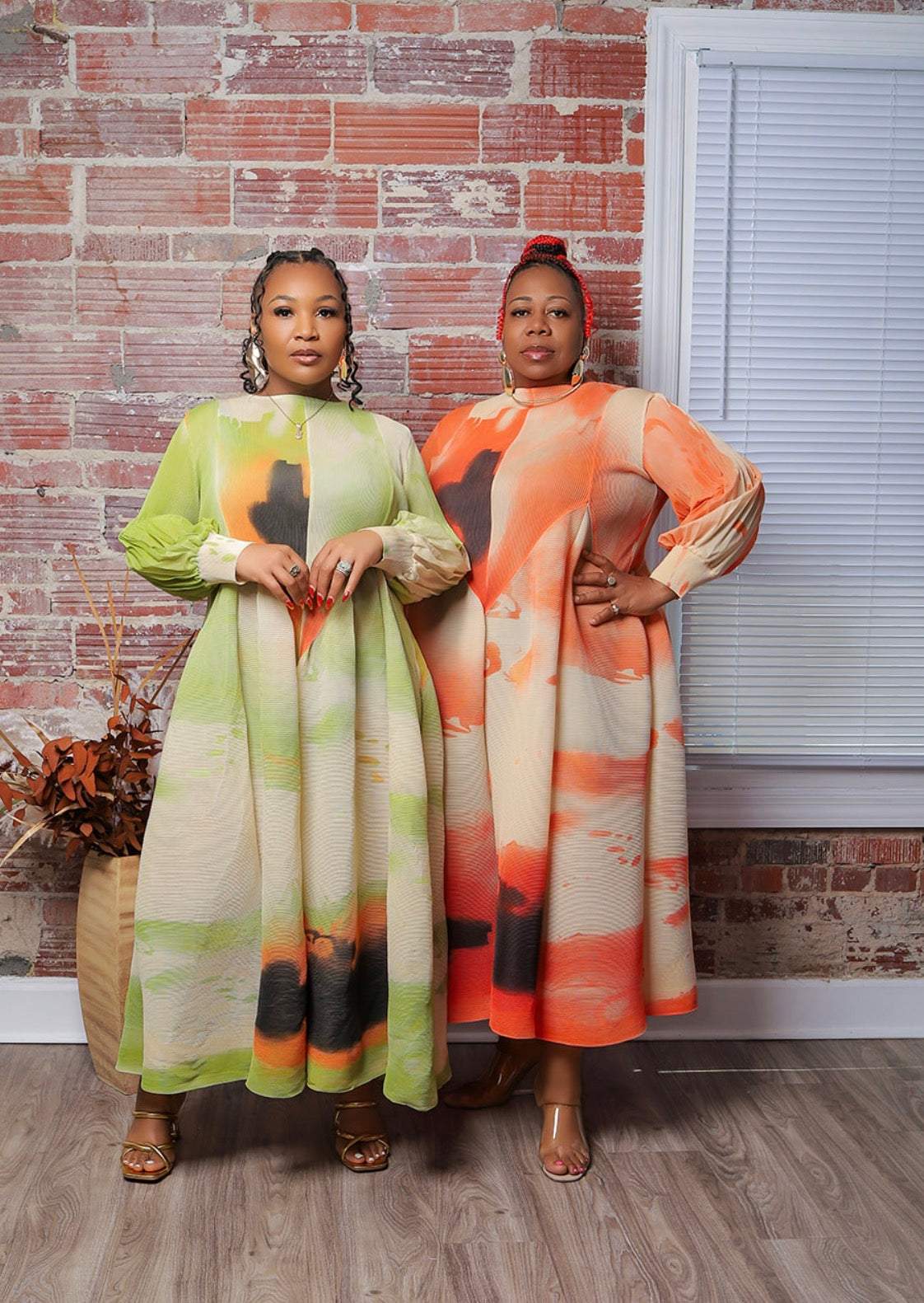 art maxi dress Vestido Maxi Work Of Art Long Sleeve - Multicolor
