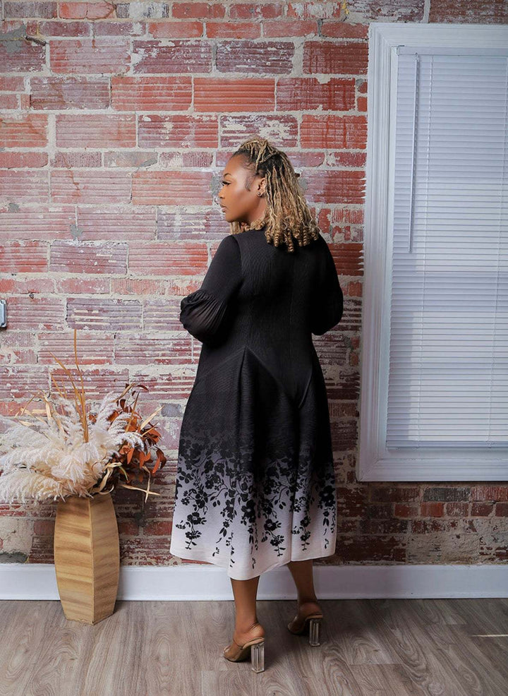 Bloom After Dark Midi Dress
