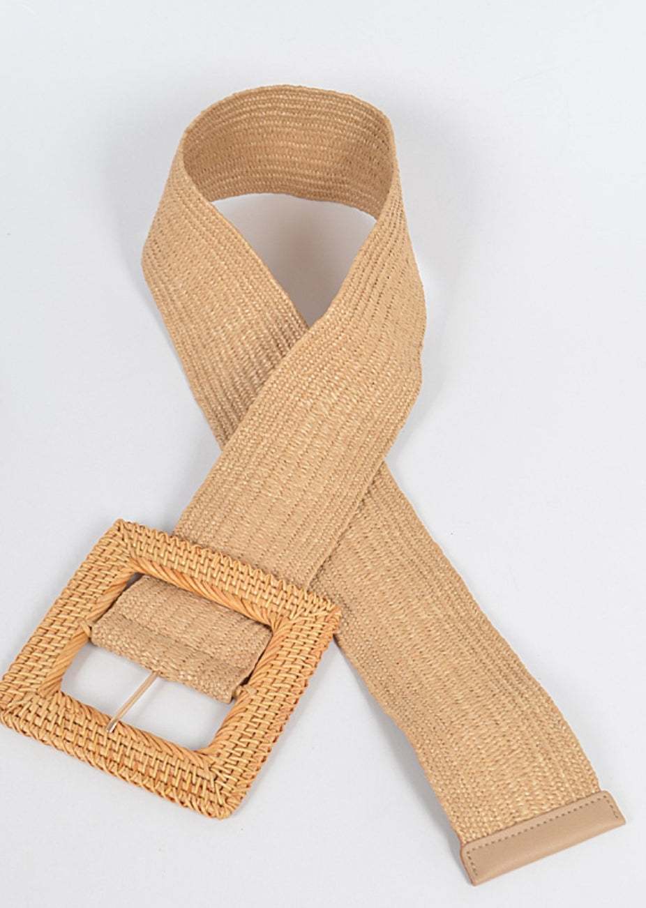Oversized Bamboo Buckle Waist Elastic Belt – Jazz It Up Boutique display picture 1